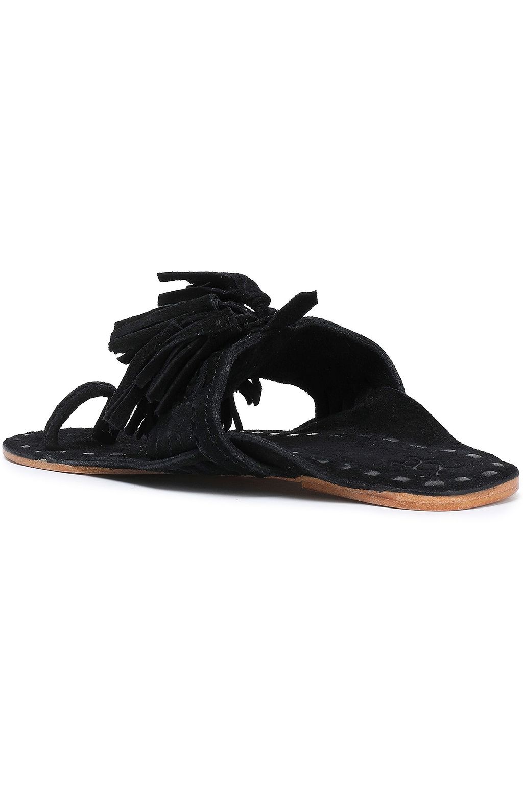 FIGUE Tasseled braided suede sandals