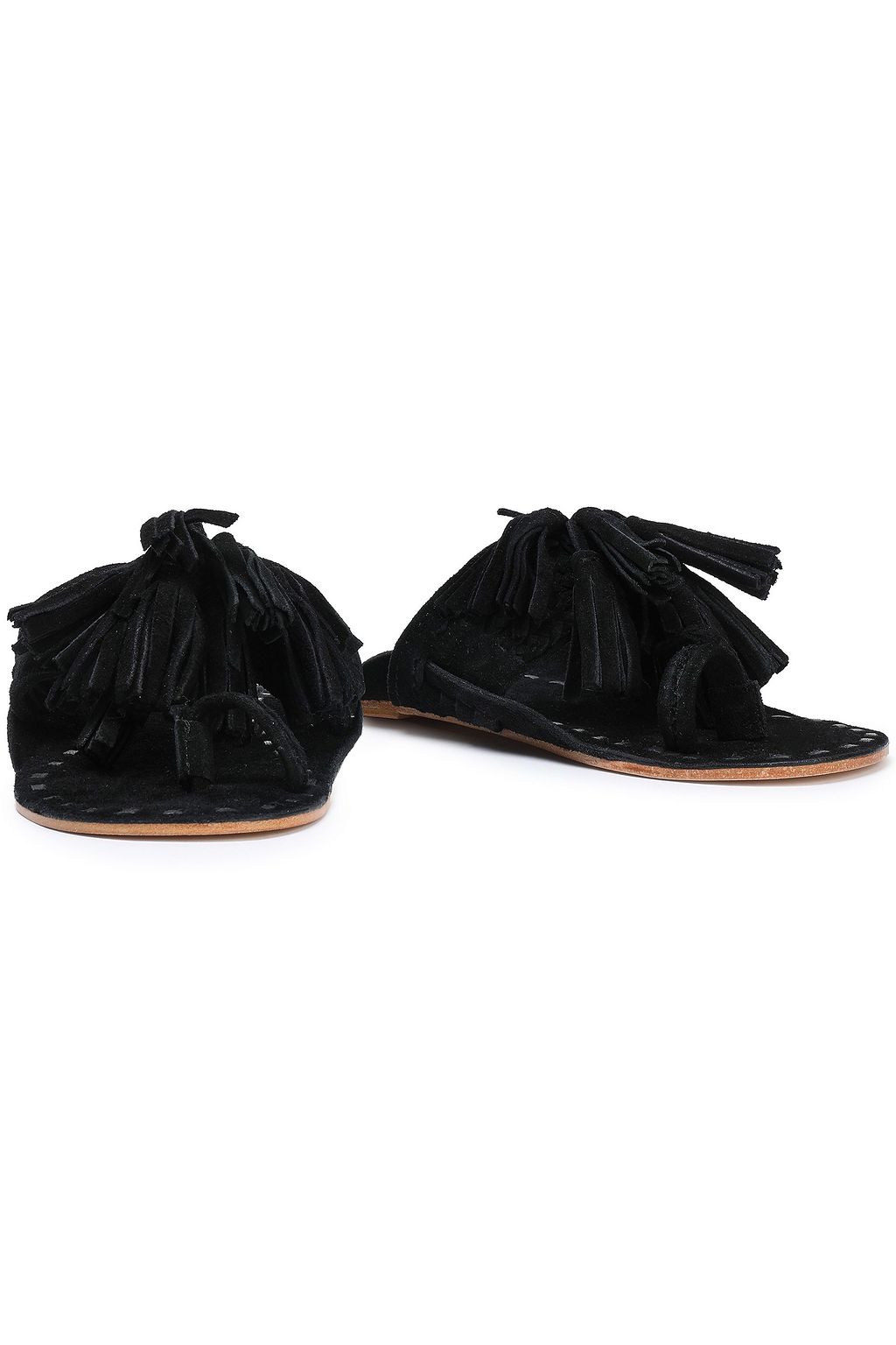 FIGUE Tasseled braided suede sandals
