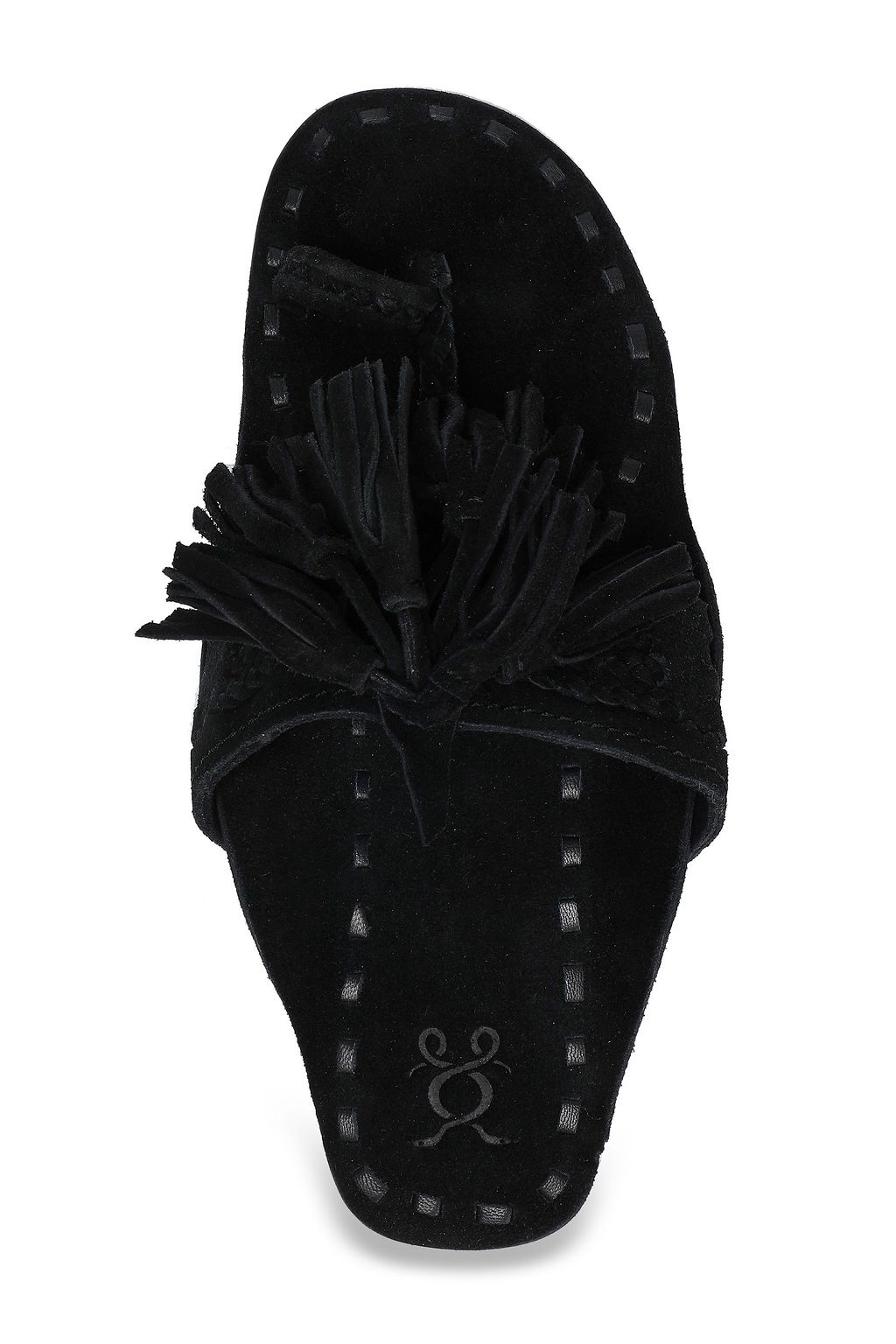 FIGUE Tasseled braided suede sandals