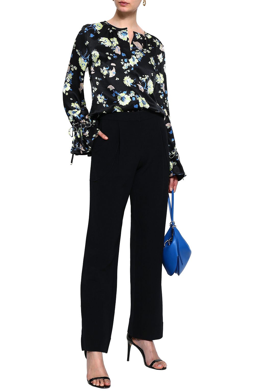 DEREK LAM 10 CROSBY Wool-blend wide-leg pants