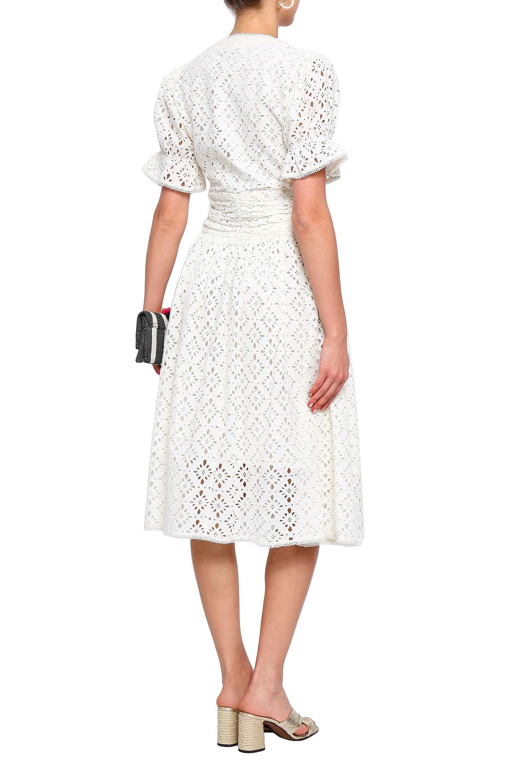 LOVE SAM Broderie anglaise cotton midi dress