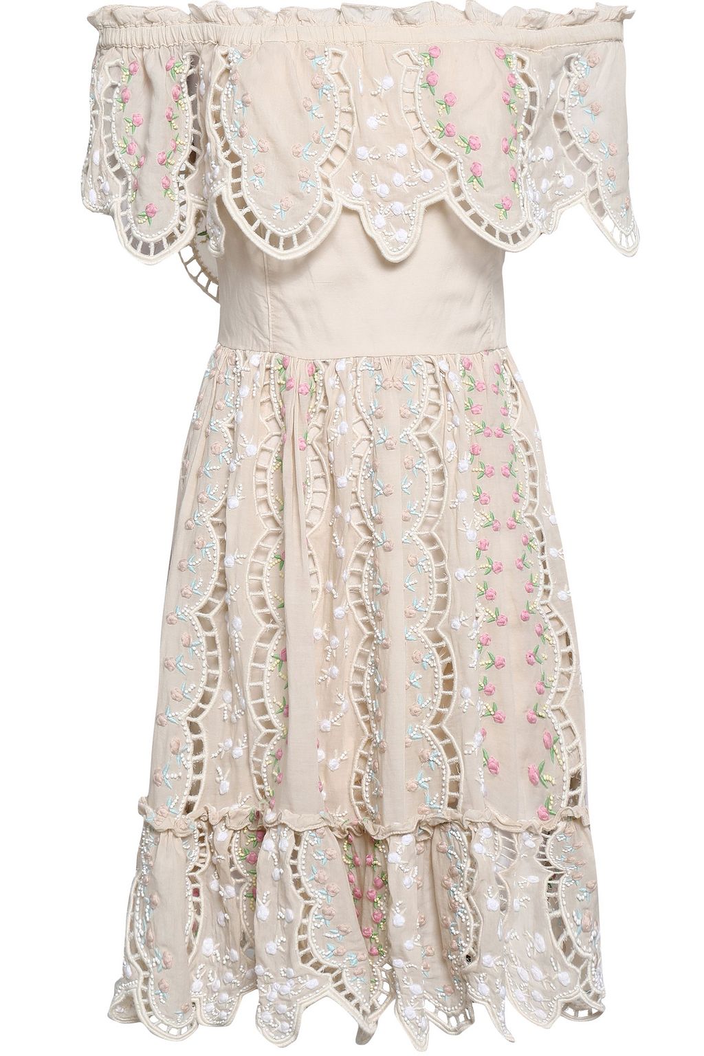 ava ruffle linen mini dress