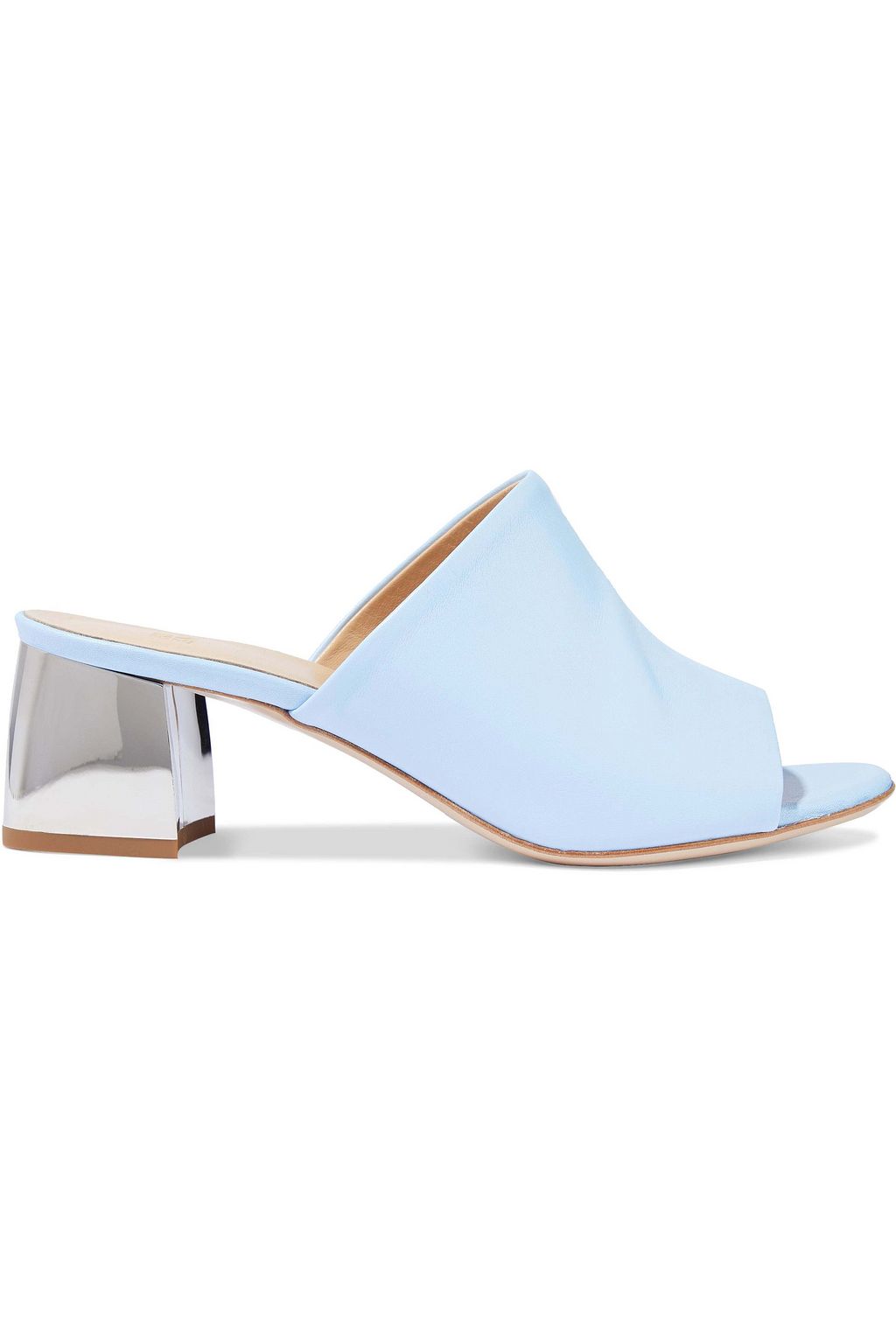 light blue mules