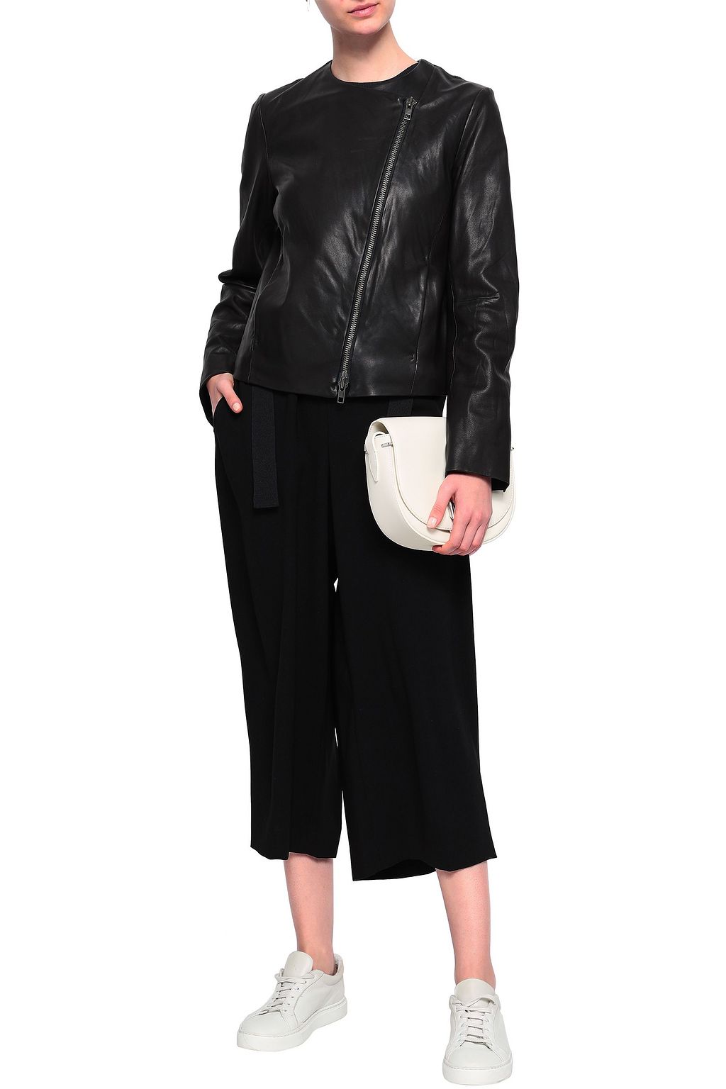 VINCE. Leather biker jacket