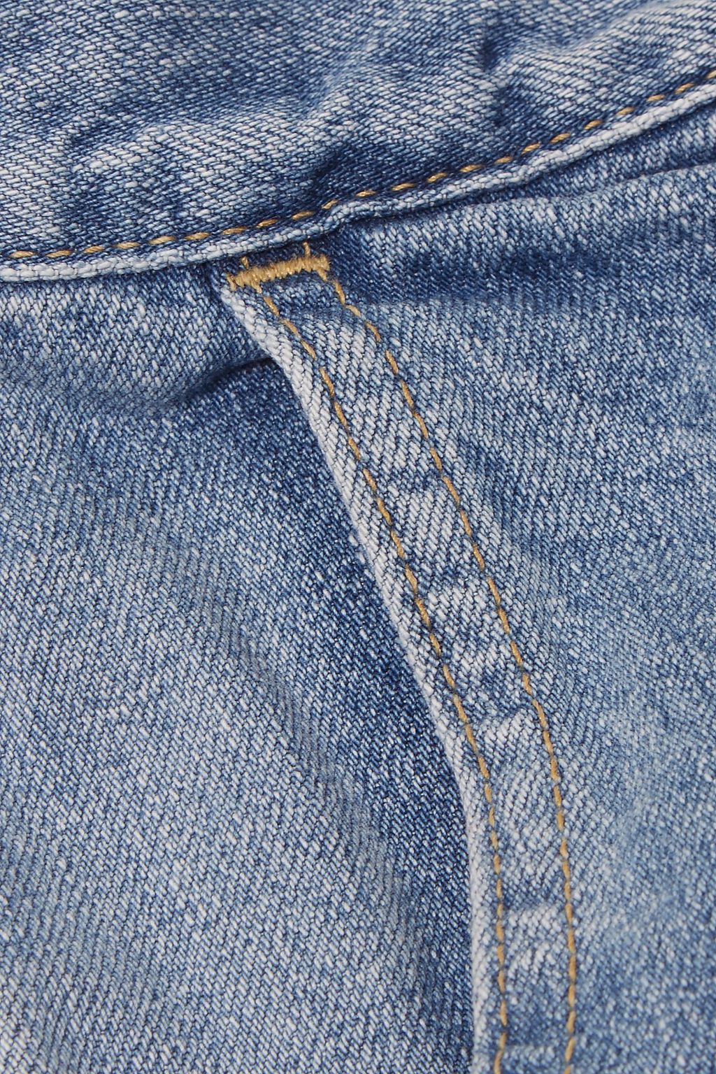 BASSIKE Faded high-rise tapered jeans