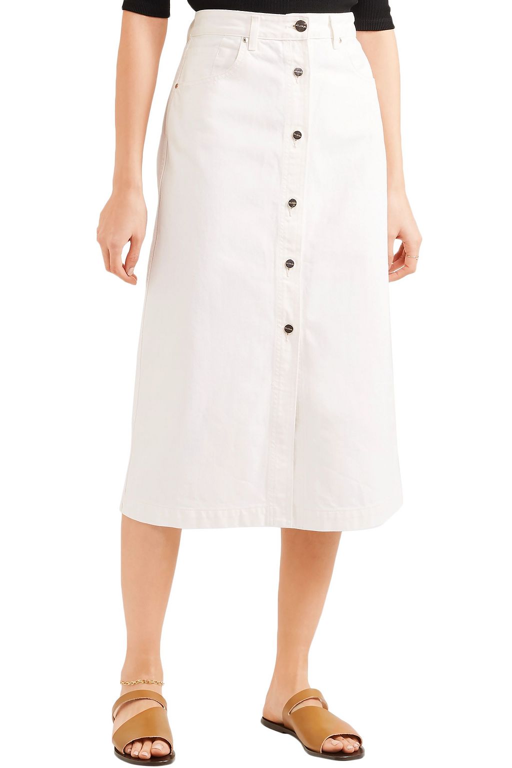 Offwhite Denim midi skirt Sale up to 70 off THE GOLDSIGN