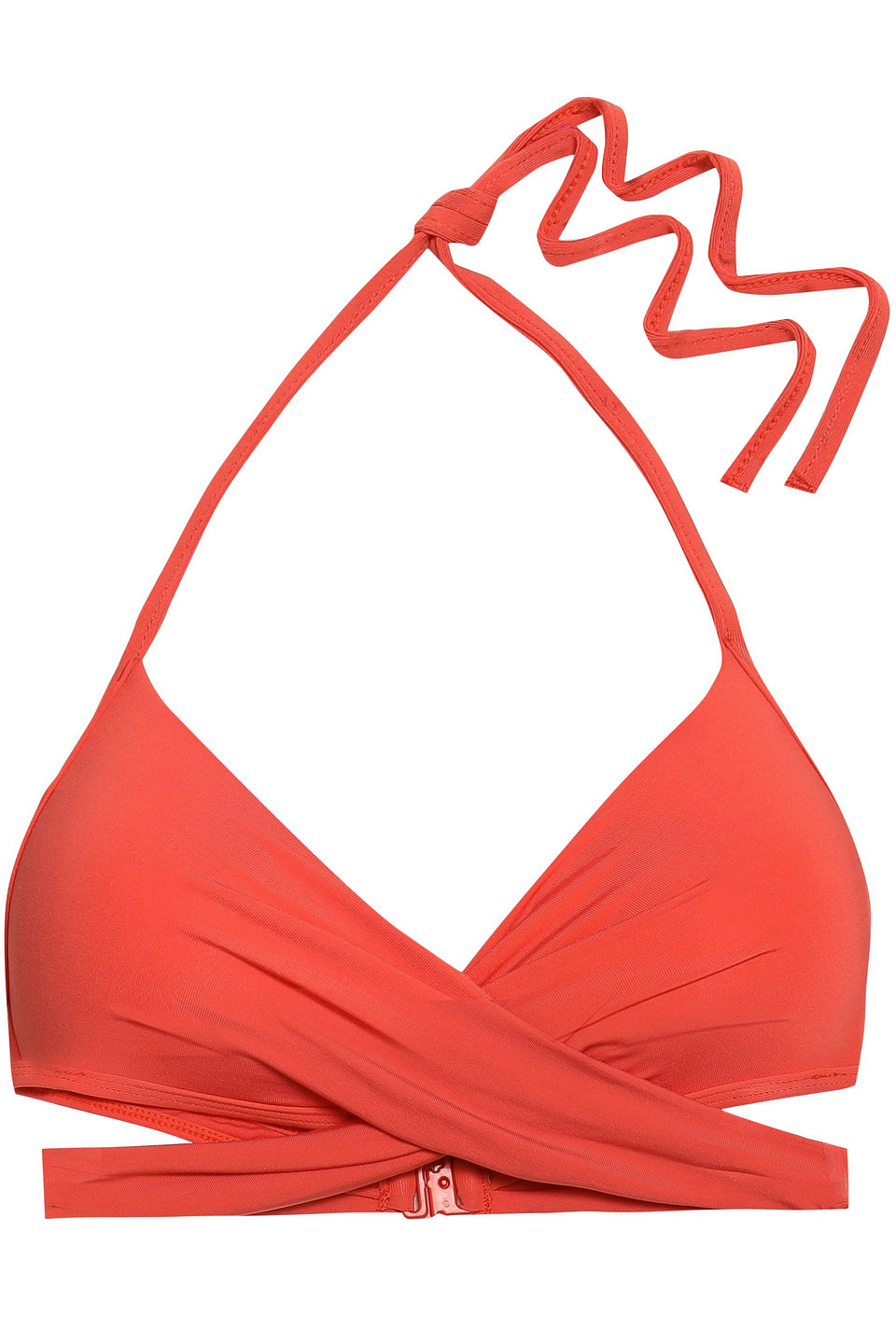 Jets Australia By Jessika Allen Woman Triangle Wrap Bikini Top Coral Size 12