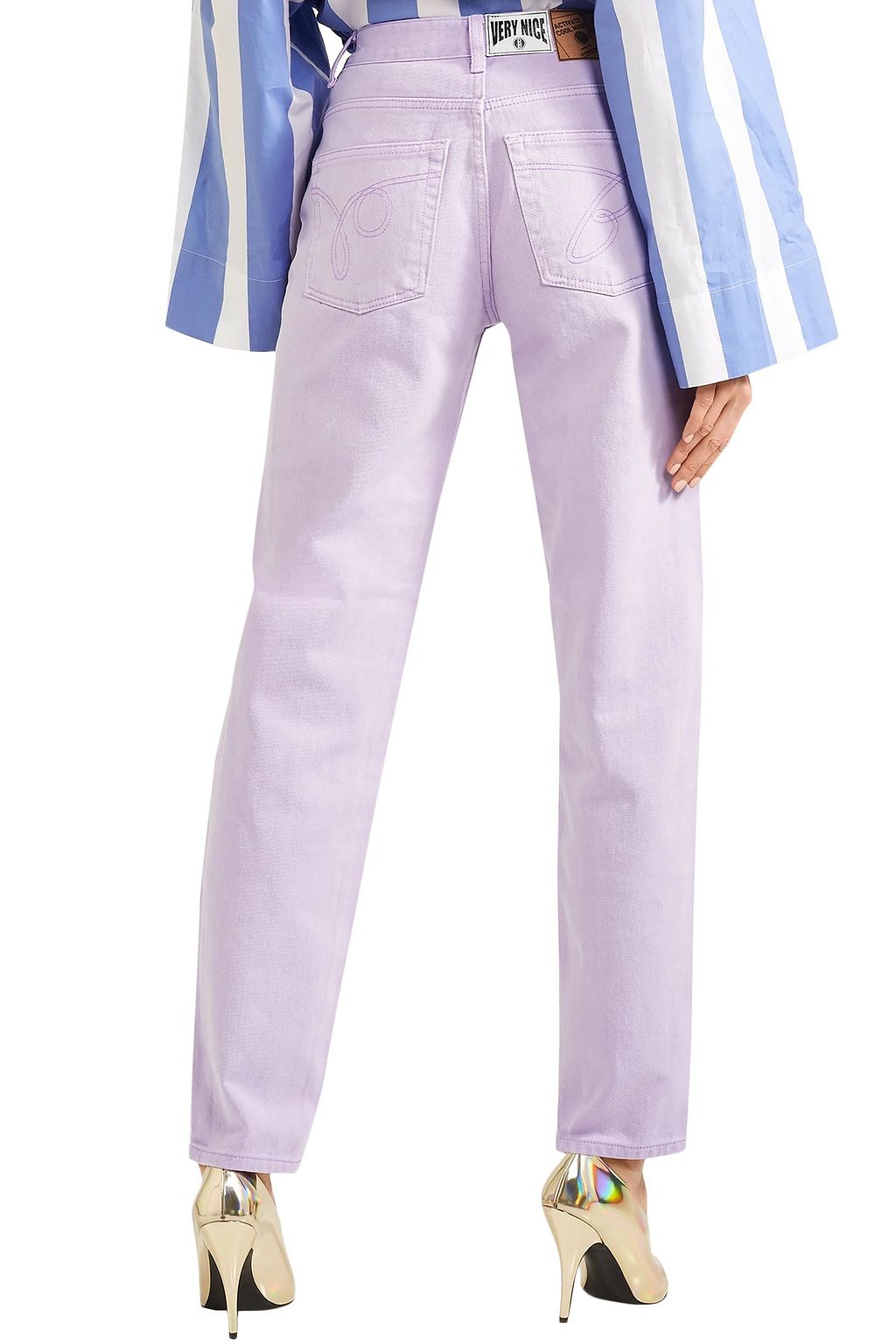 PUSHBUTTON High-rise tapered jeans