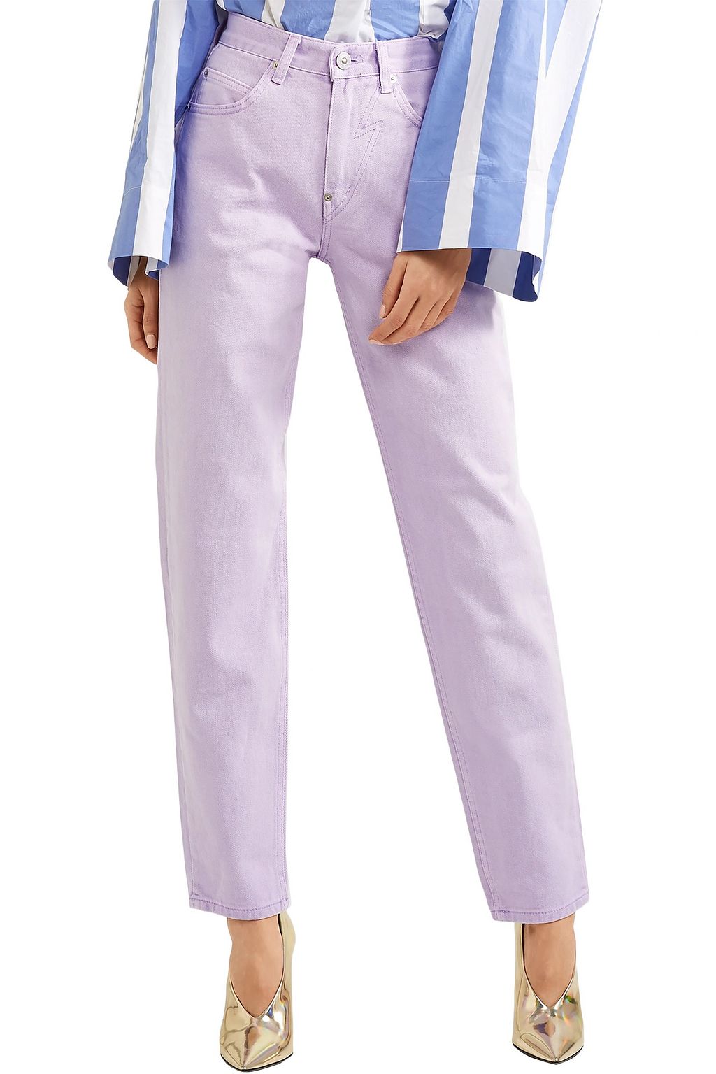 PUSHBUTTON High-rise tapered jeans