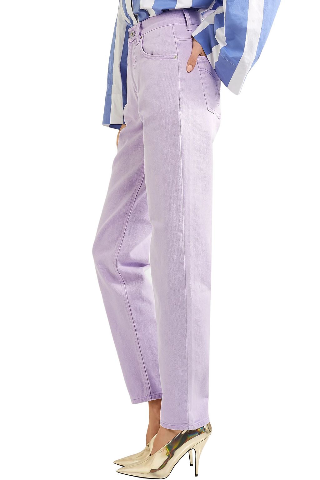 PUSHBUTTON High-rise tapered jeans