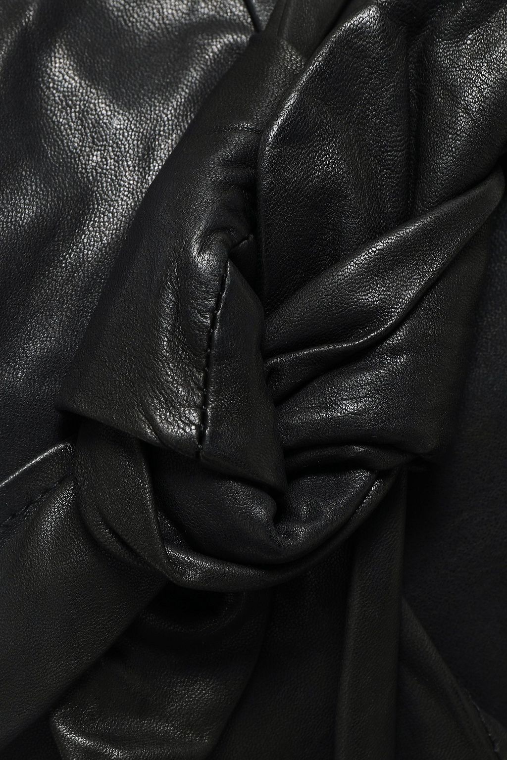MARANT ÉTOILE Grittany knotted leather mini skirt