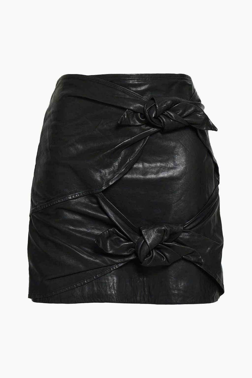 tandpine Efterforskning Afspejling Black Knotted leather mini skirt | Sale up to 70% off | THE OUTNET | ISABEL  MARANT ÉTOILE | THE OUTNET