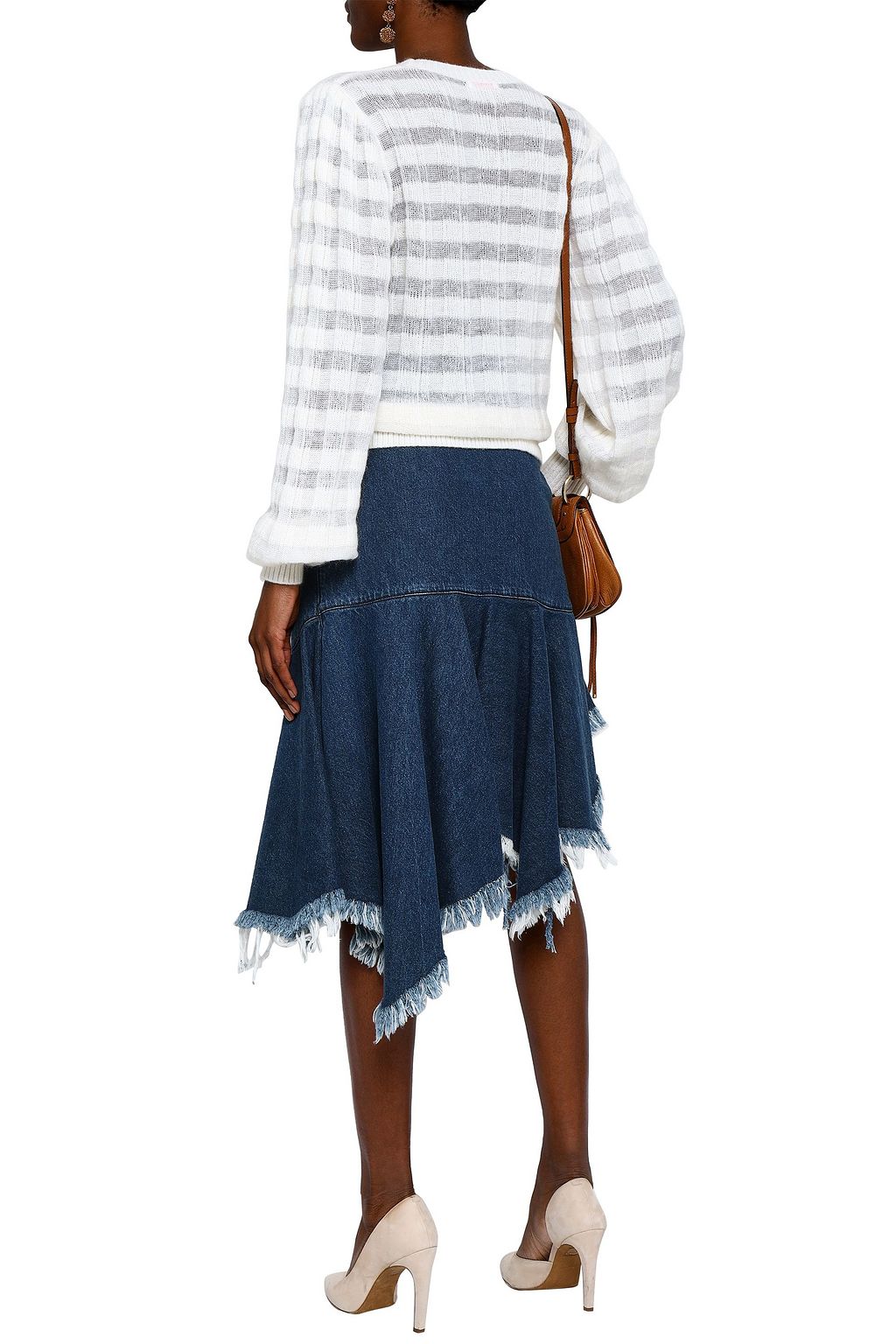 SEE BY CHLOÉ Striped open-knit sweater