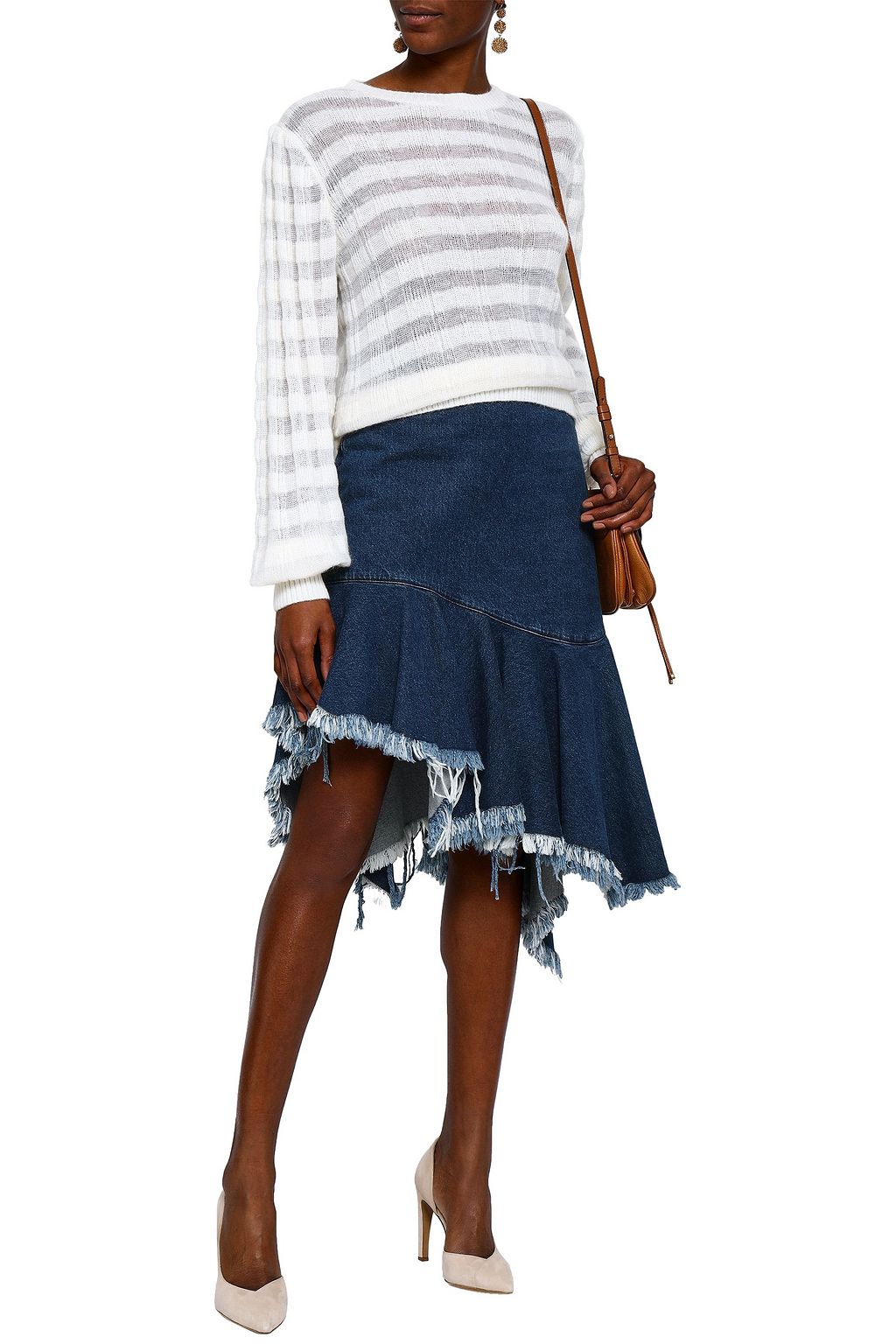 SEE BY CHLOÉ Striped open-knit sweater