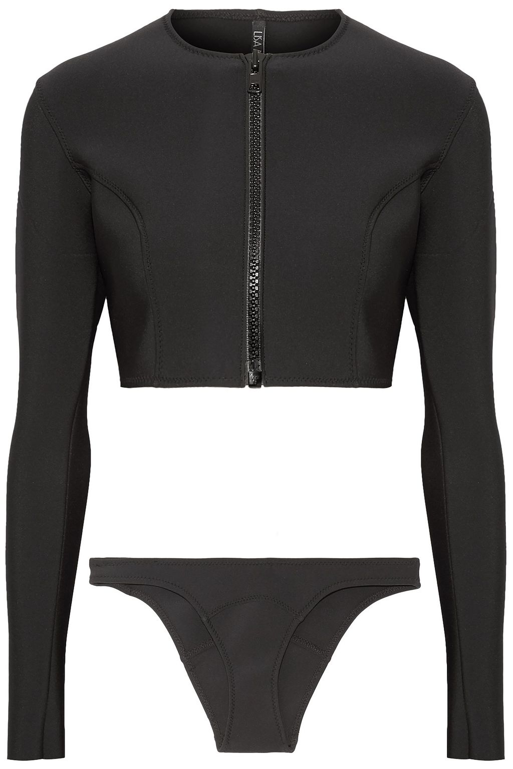 black neoprene bikini