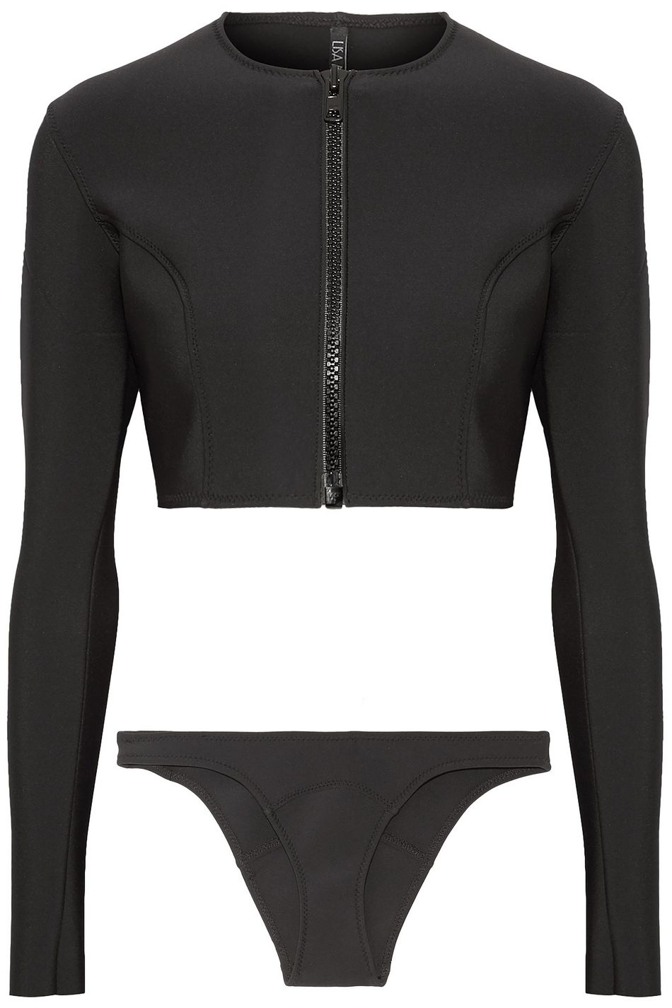 black neoprene bikini