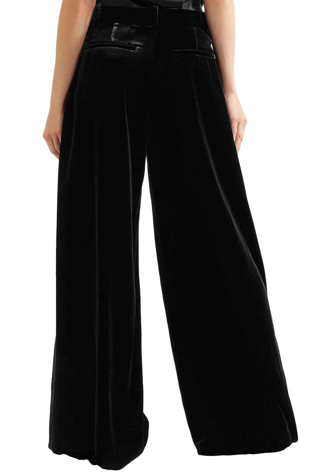 NILI LOTAN Velvet wide-leg pants