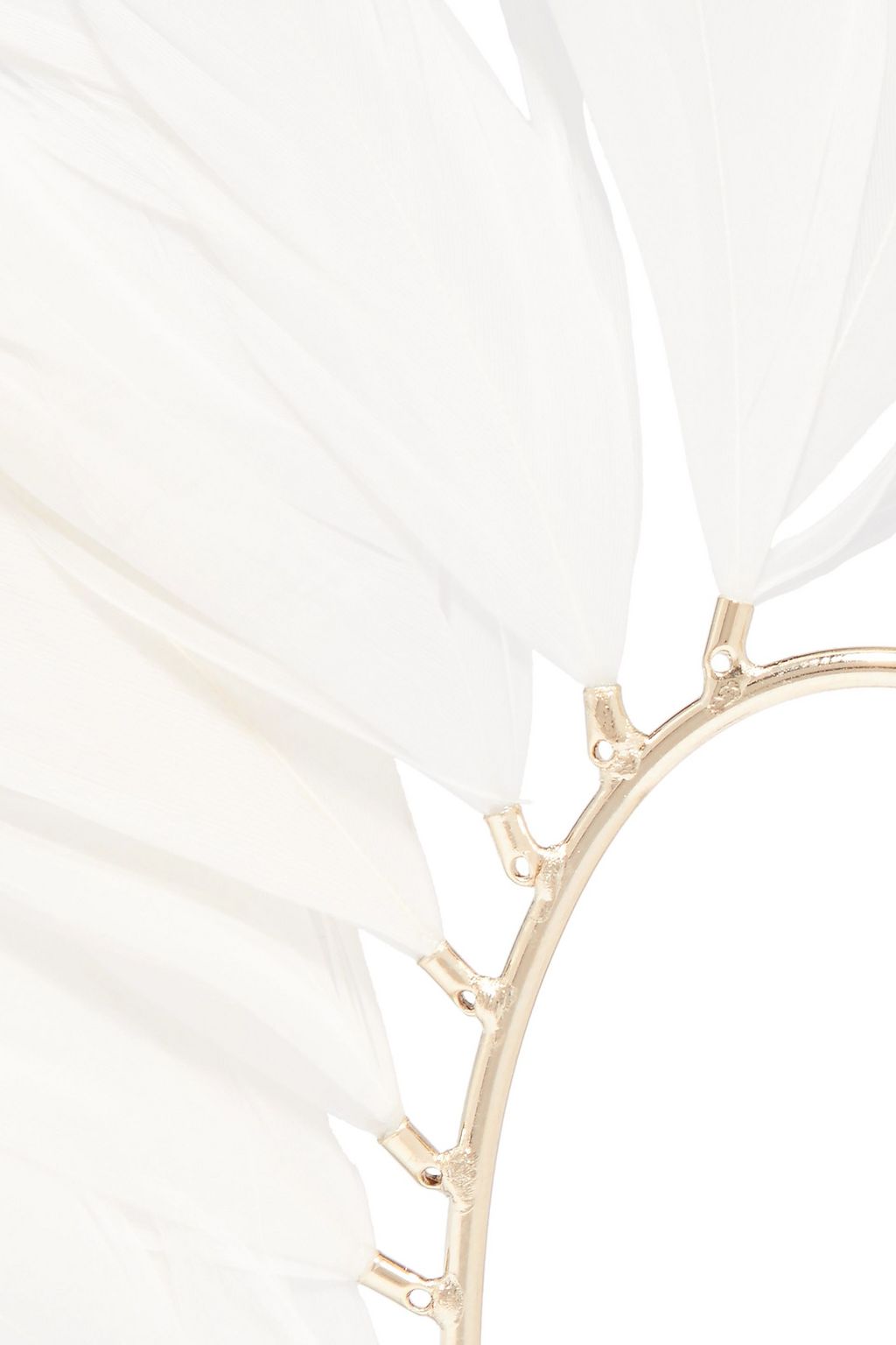 ROSANTICA Gold-tone, freshwater pearl and feather ear cuff