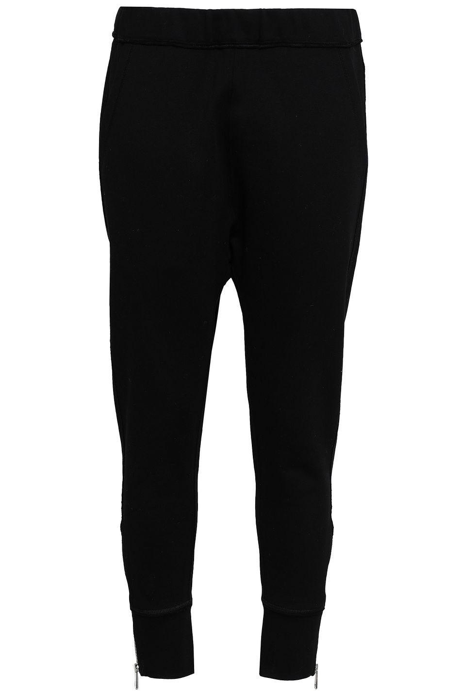 black cotton track pants