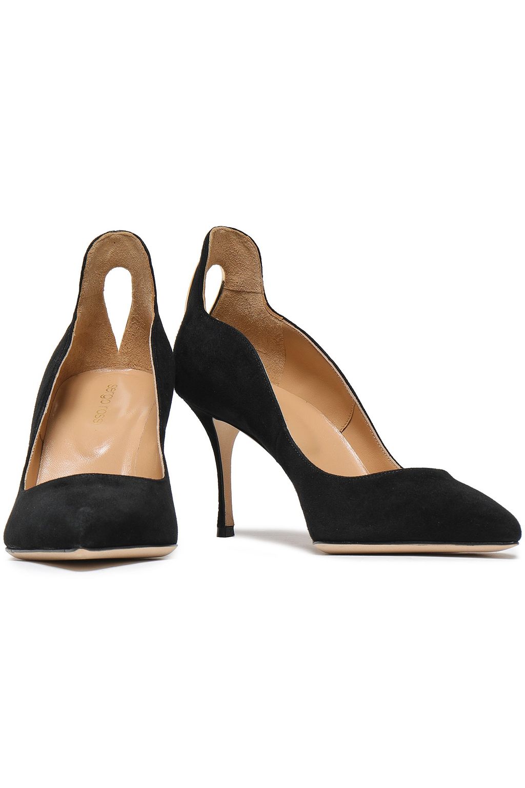 SERGIO ROSSI Blink cutout suede pumps