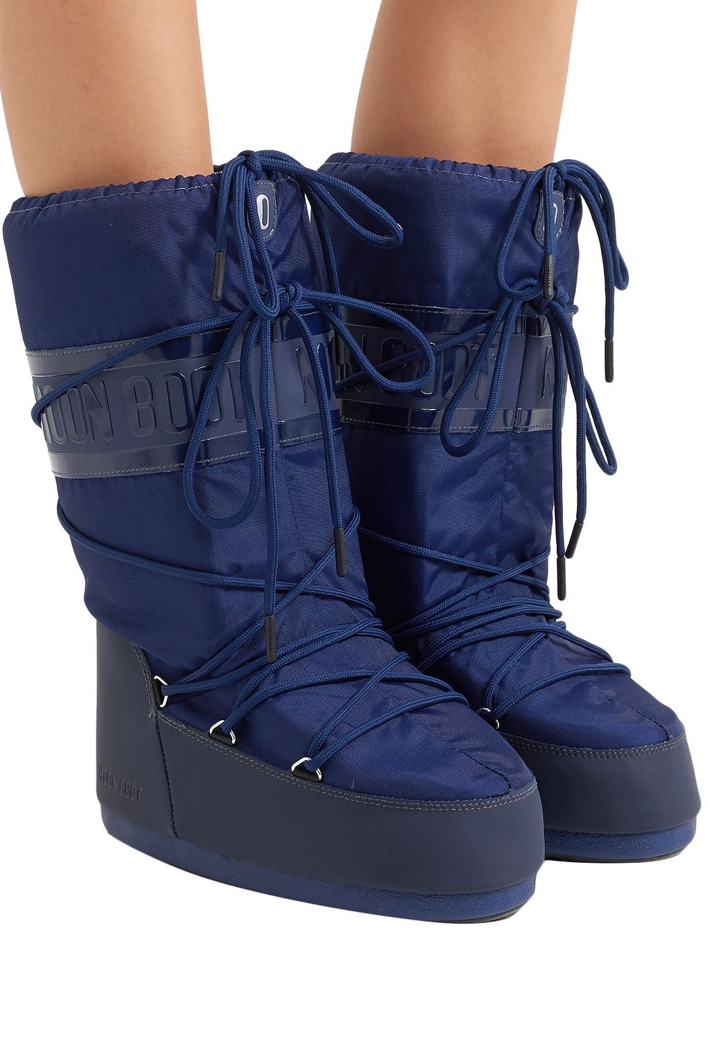 MOON BOOT Shell-piqué and rubber snow boots