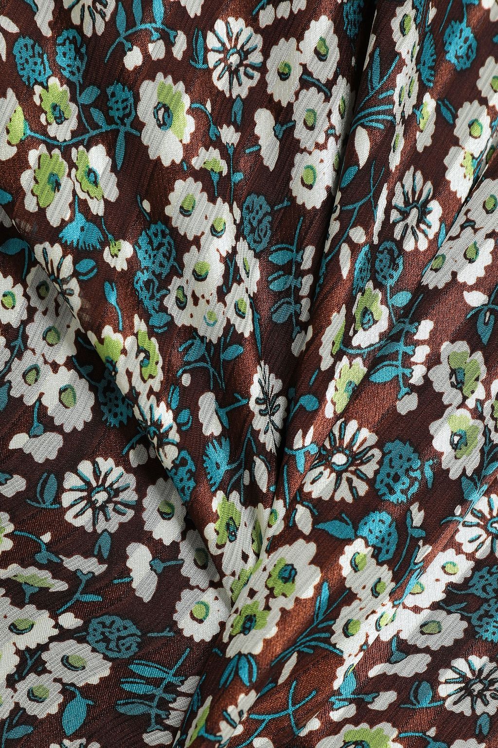 ANNA SUI Floral-print silk-georgette midi dress