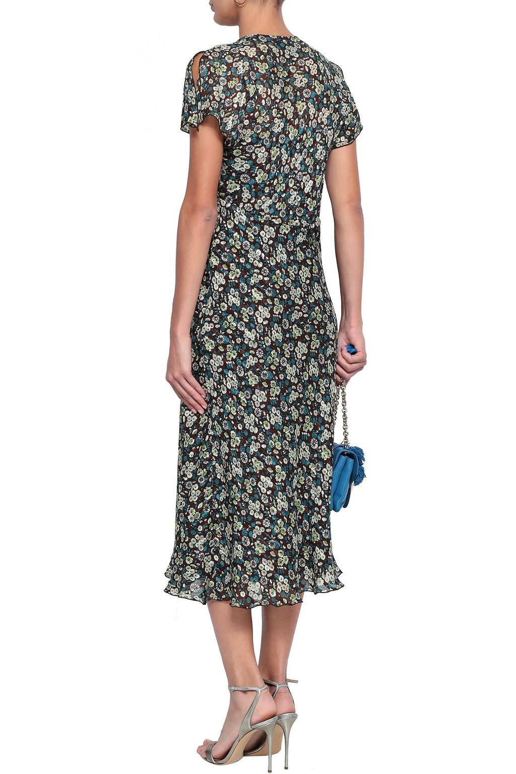 ANNA SUI Floral-print silk-georgette midi dress
