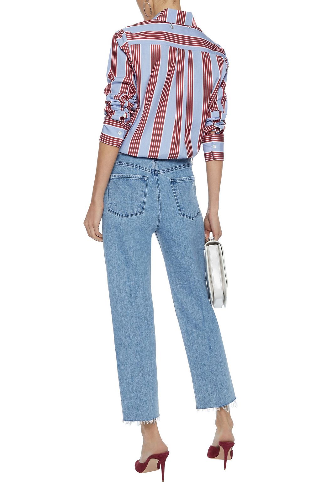 J BRAND Wynne cropped high-rise straight-leg jeans