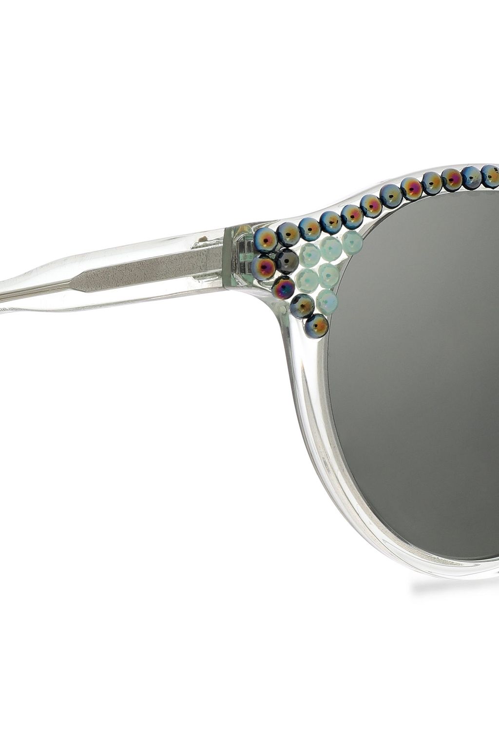 FRĒDA BANANA. Embellished round-frame acetate sunglasses