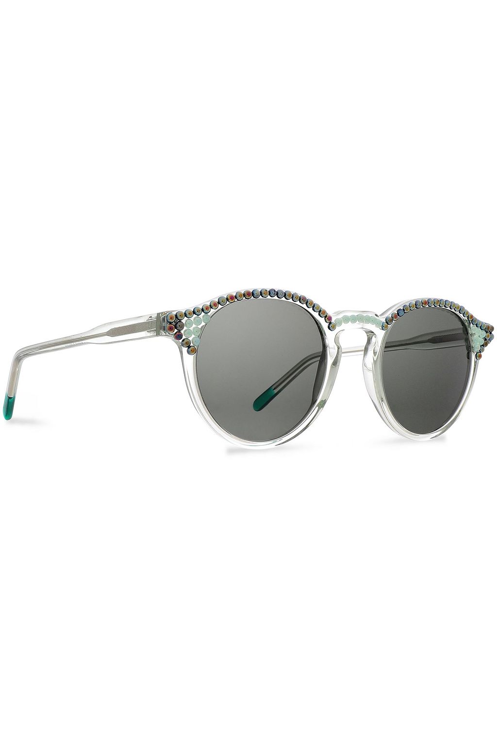 FRĒDA BANANA. Embellished round-frame acetate sunglasses