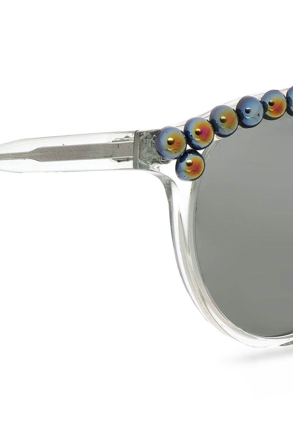 FREDA BANANA Round-frame bead-embellished acetate sunglasses