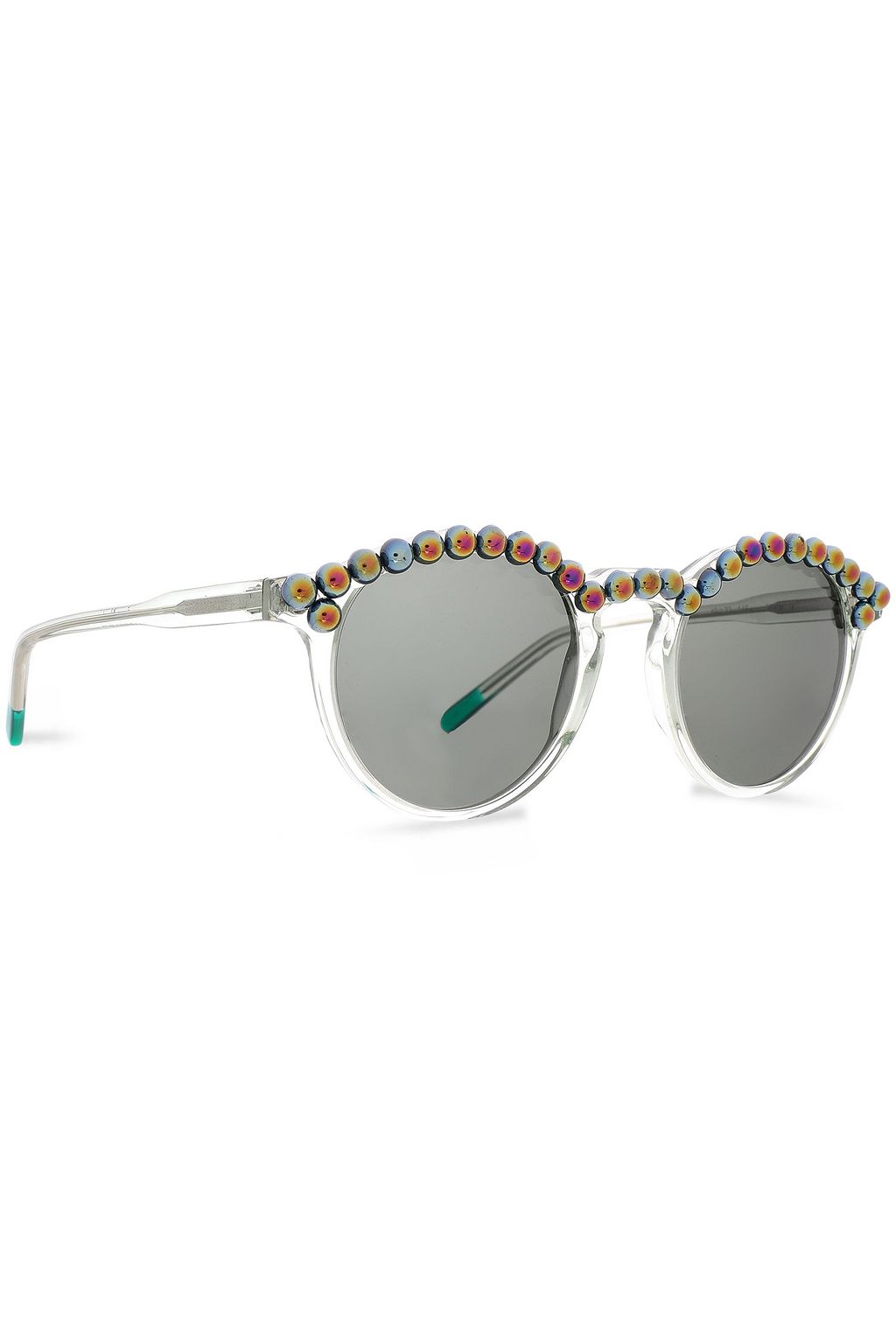 FREDA BANANA Round-frame bead-embellished acetate sunglasses