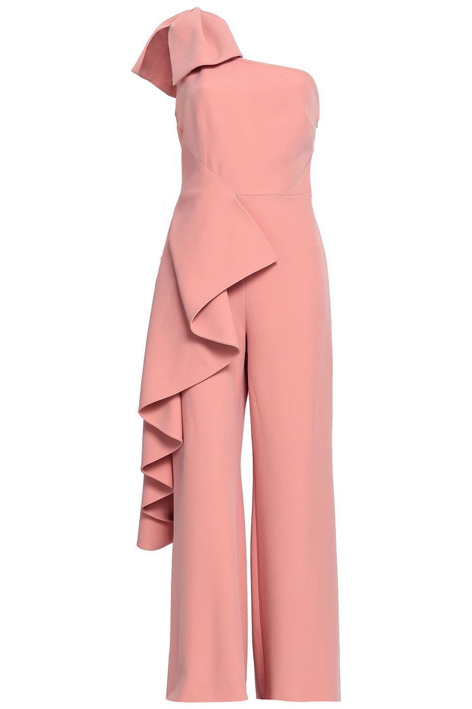 pink one shoulder jumpsuit