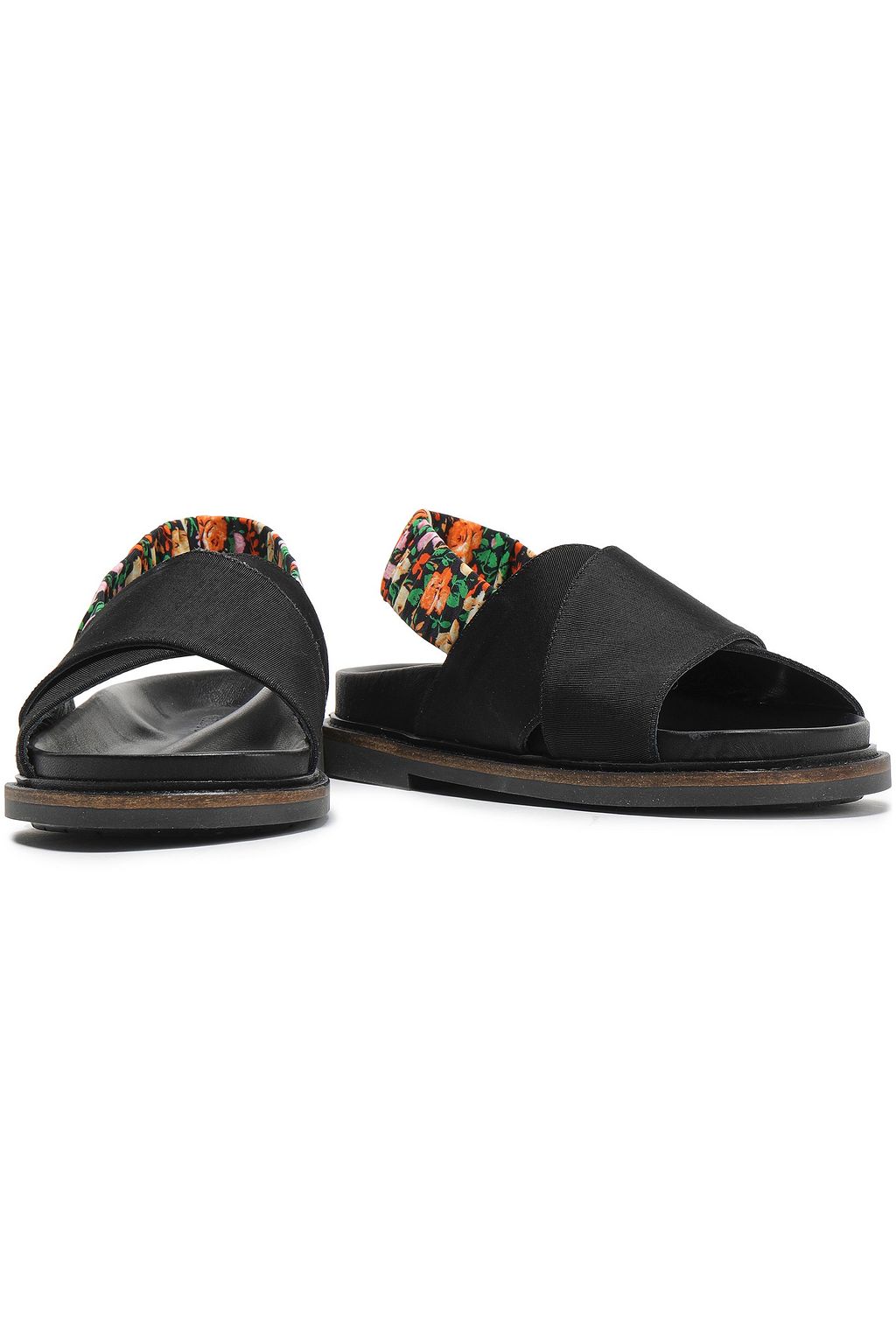 GANNI Mona grosgrain slingback sandals
