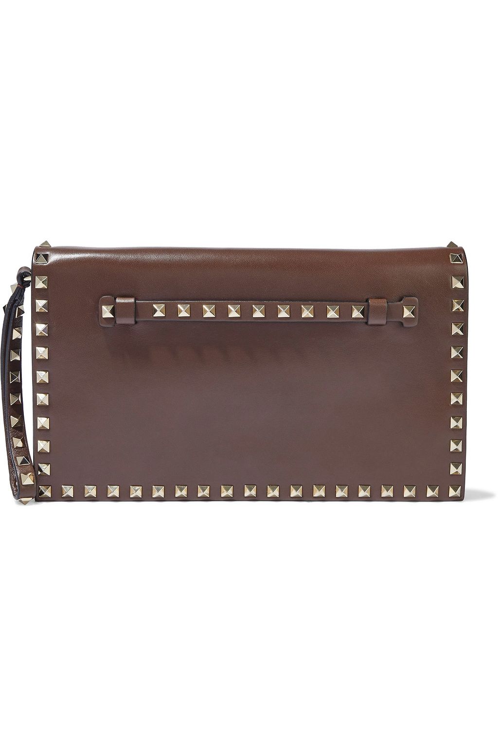valentino rockstud leather clutch