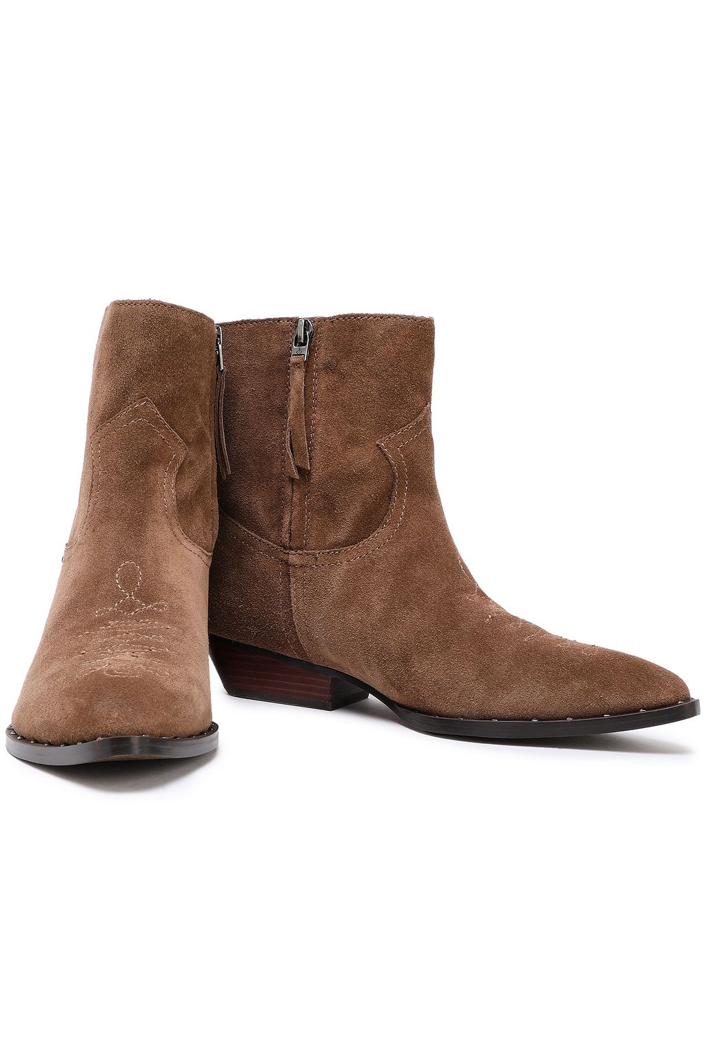 SAM EDELMAN Embroidered suede ankle boots