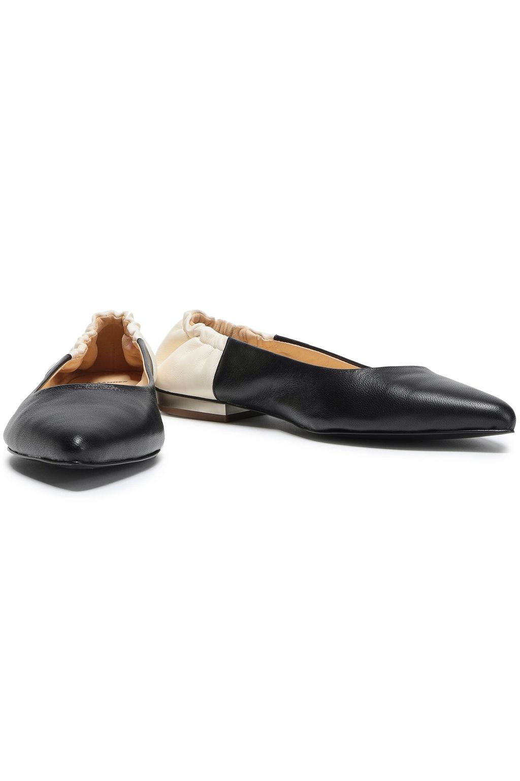 JIL SANDER NAVY Leather point-toe flats