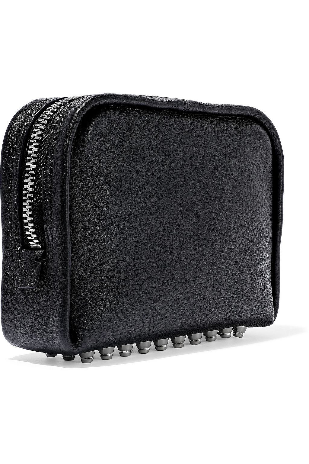 ALEXANDER WANG Fumo studded pebbled-leather cosmetics case