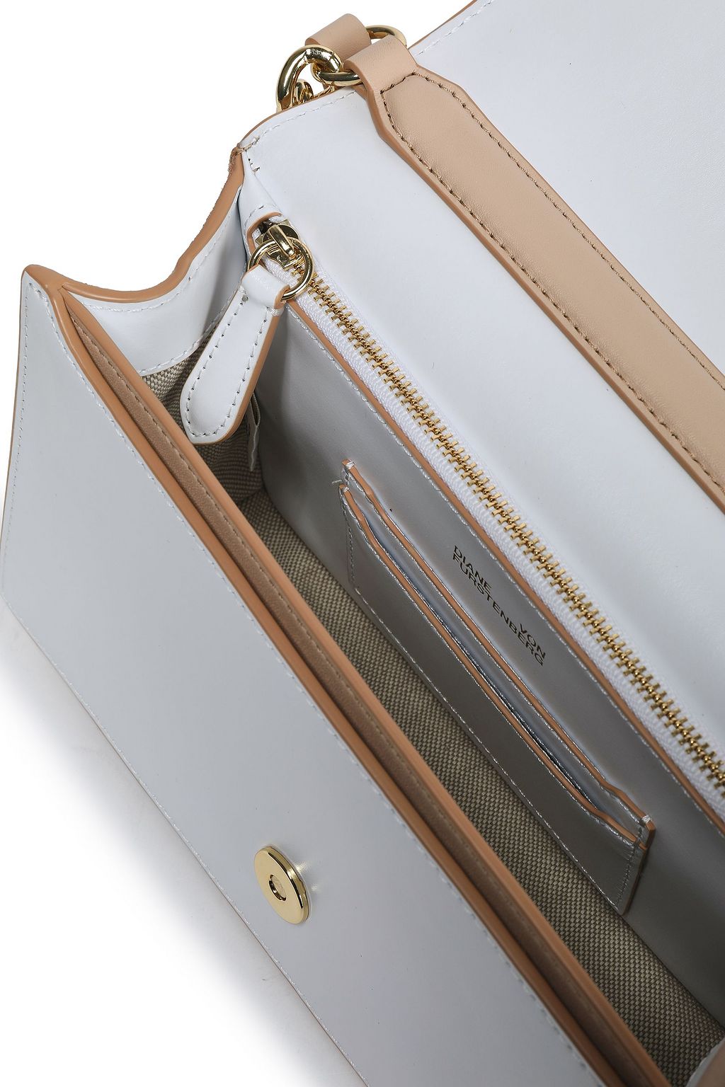 DIANE VON FURSTENBERG Suede, leather and watersnake shoulder bag