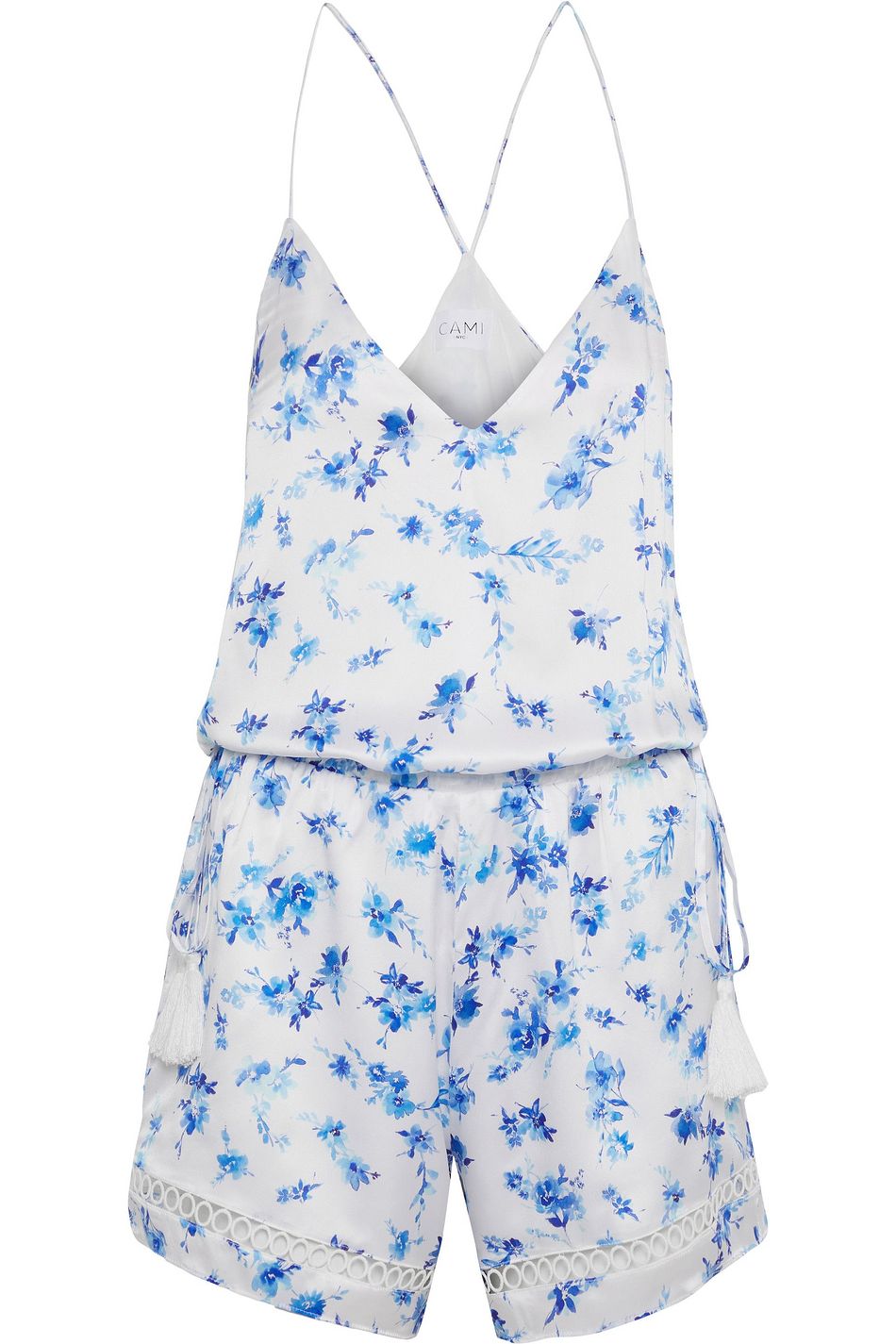 white silk playsuit