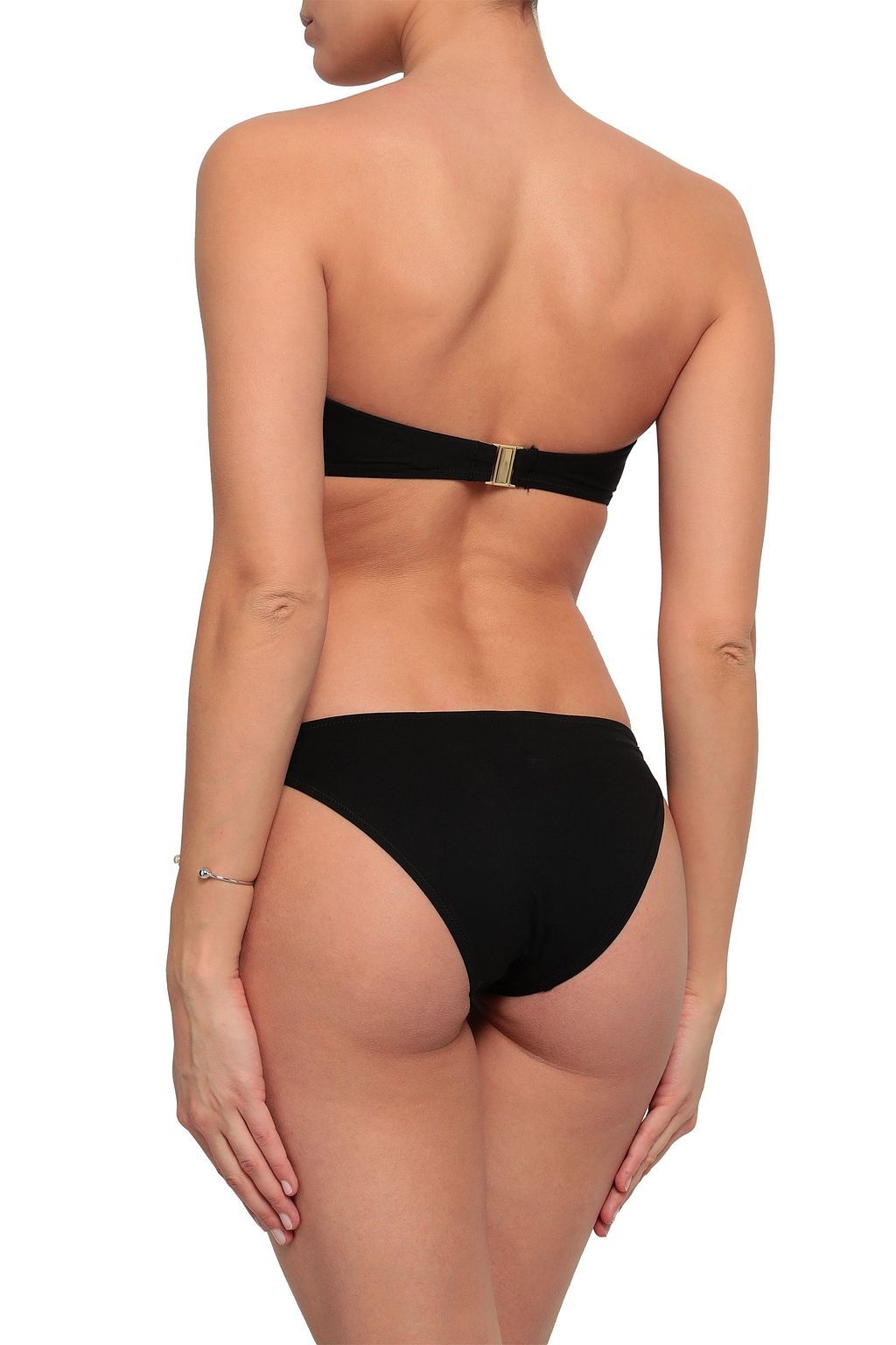 I.D. SARRIERI Lace-trimmed bandeau bikini top