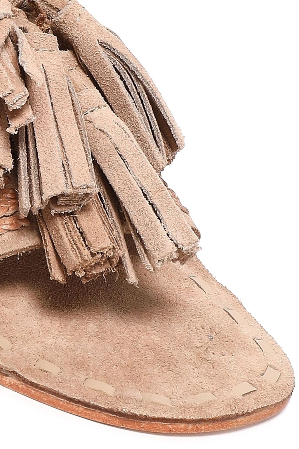 FIGUE Tasseled suede slides
