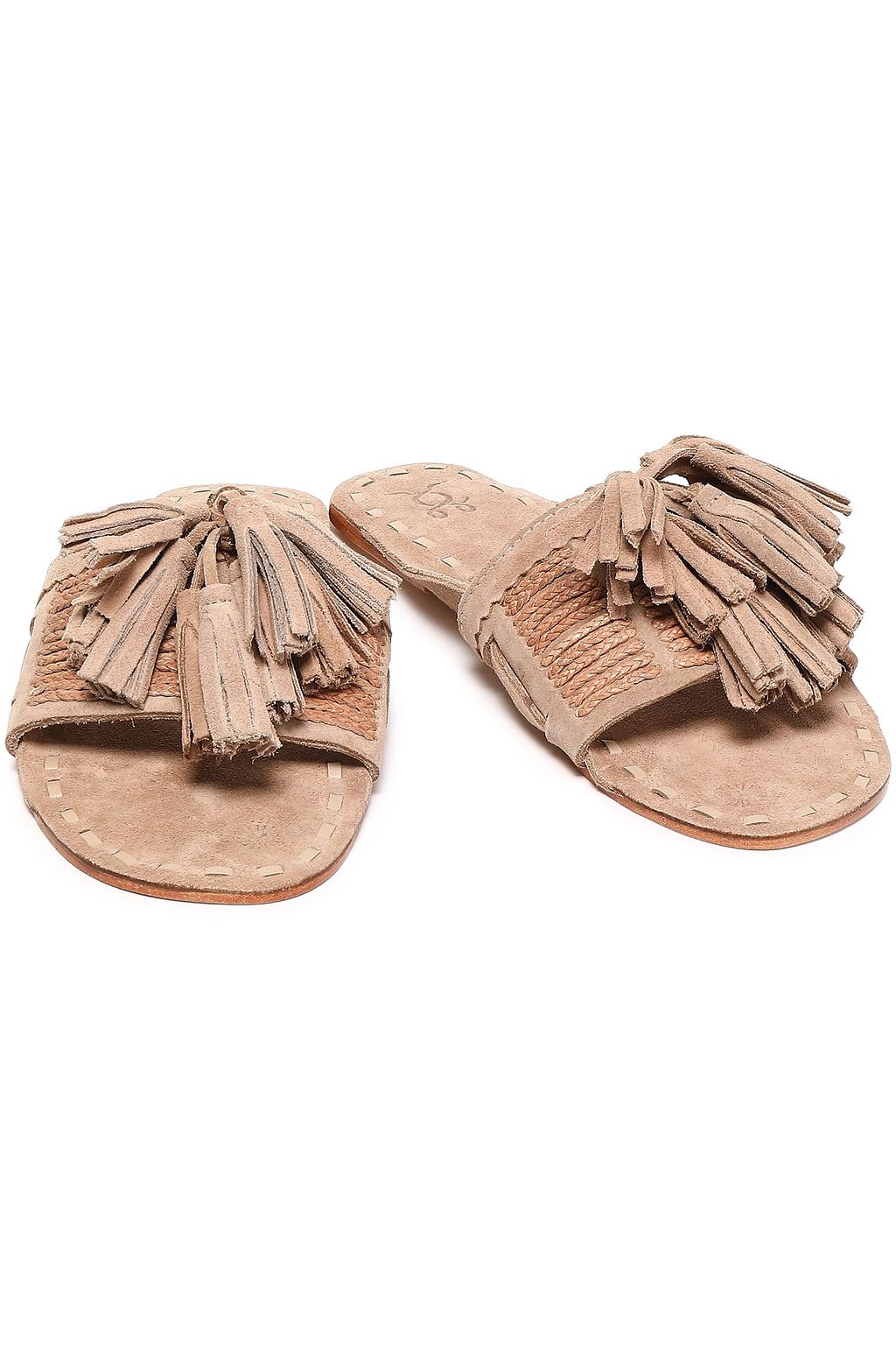 FIGUE Tasseled suede slides