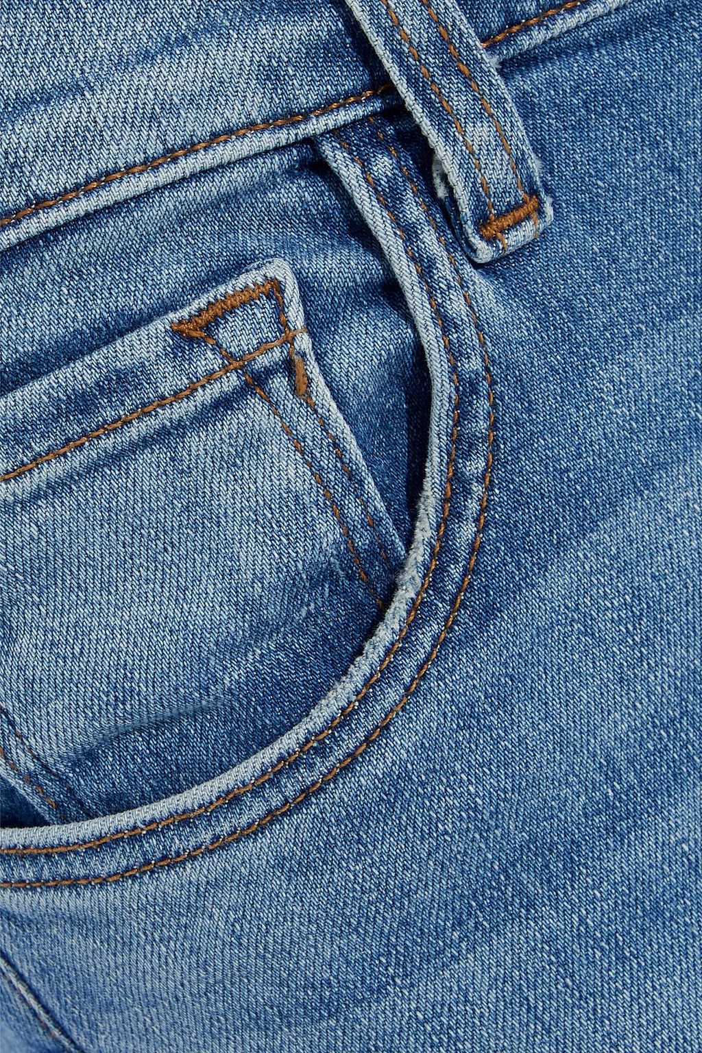 J BRAND Faded mid-rise kick-flare jeans