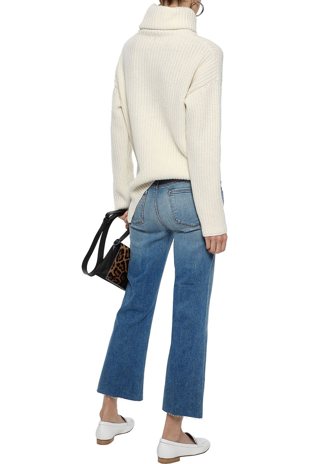 J BRAND Faded mid-rise kick-flare jeans