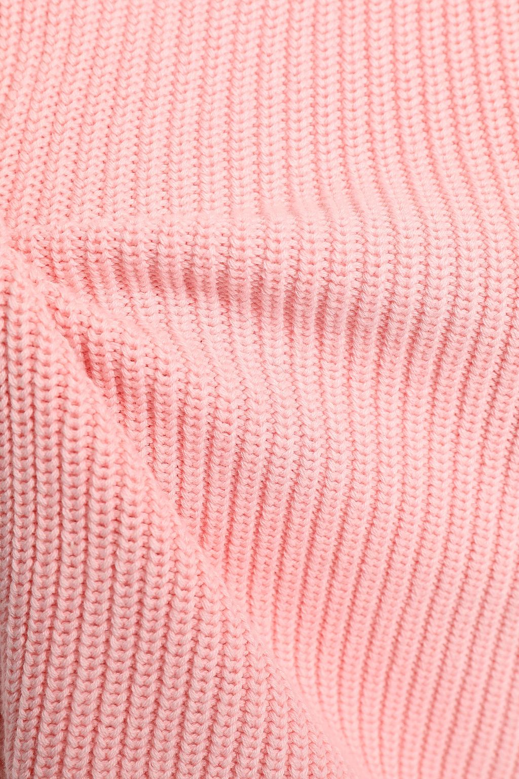 CLAUDIE PIERLOT Lace-up ribbed cotton-blend sweater
