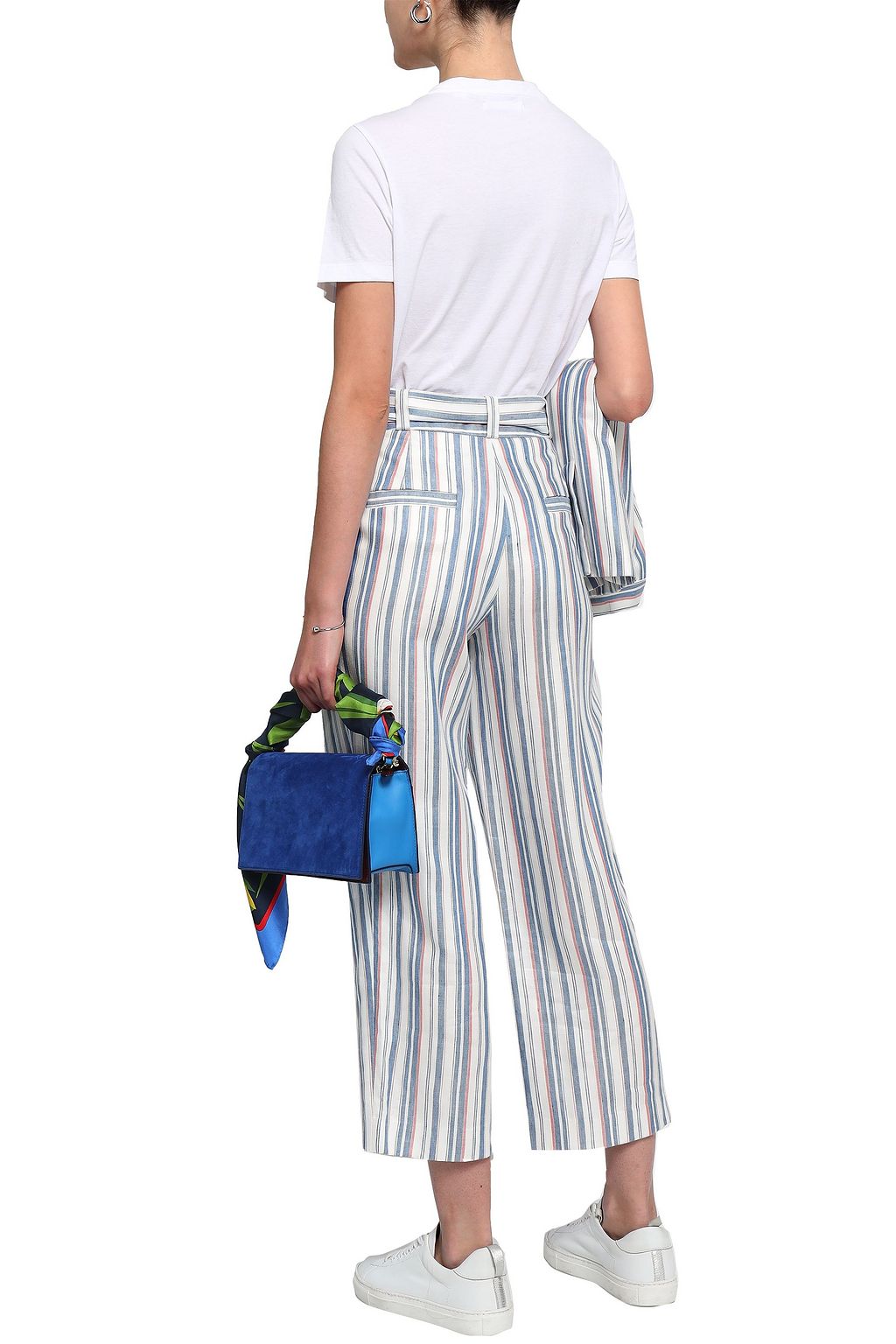 CLAUDIE PIERLOT Pohana striped twill flared pants