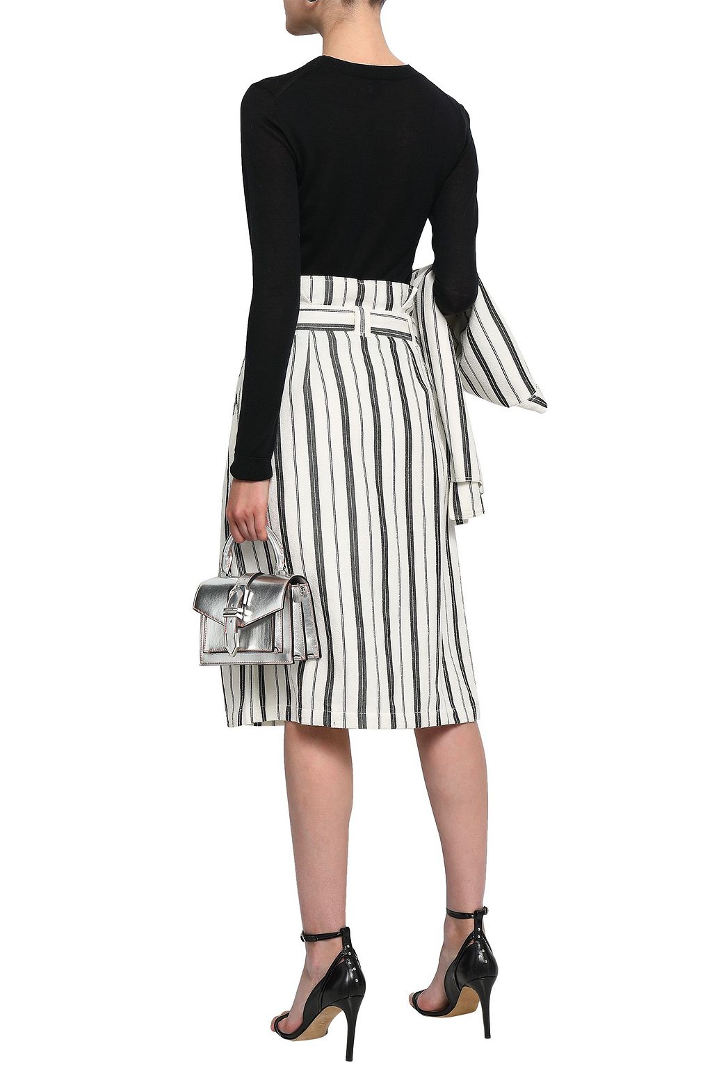 CLAUDIE PIERLOT Symphonie striped bouclé skirt