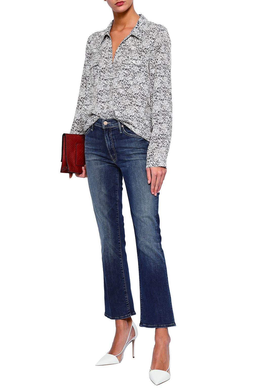 MOTHER High-rise kick-flare jeans