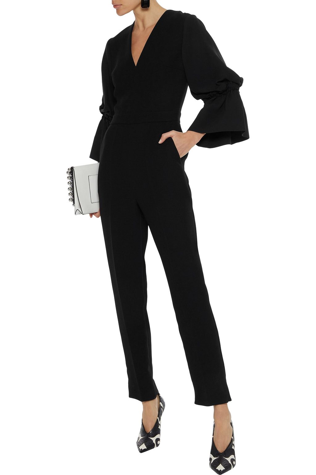 ROKSANDA Margot fluted crepe jumpsuit
